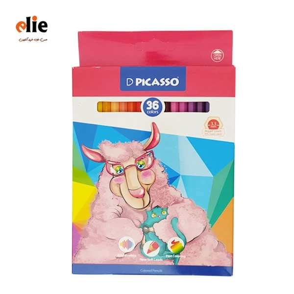 مداد رنگی 36 رنگ جعبه مقوایی پیکاسو