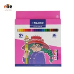 مداد رنگی 24 رنگ جعبه مقوایی پیکاسو