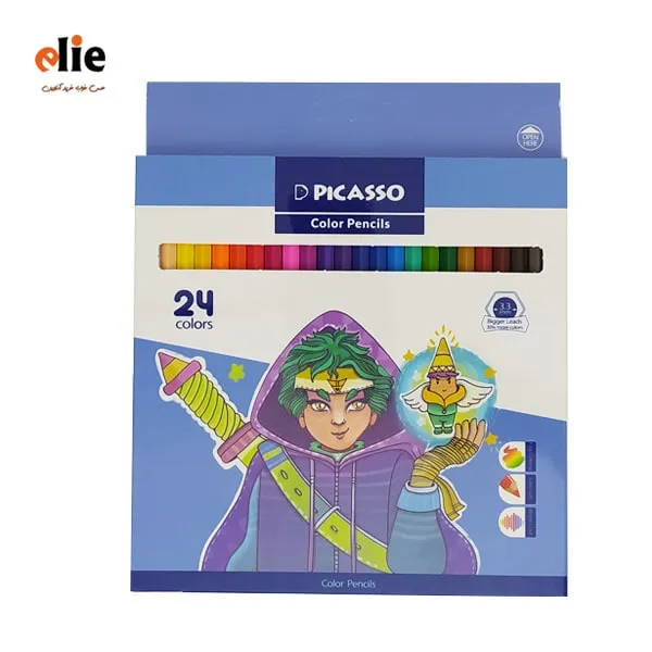 مداد رنگی 24 رنگ پیکاسو جعبه مقوایی