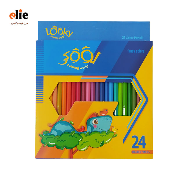 مداد رنگی 24 رنگ لوکی جعبه مقوایی طرح 3