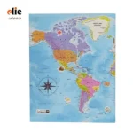 دفتر کلاسور 26 حلقه جلد سخت طرح جهان