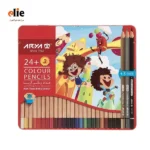 مداد رنگی جعبه فلزی آریا 24 رنگ