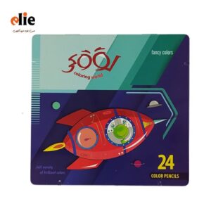 مداد رنگی 24 رنگ جعبه فلزی لوکی