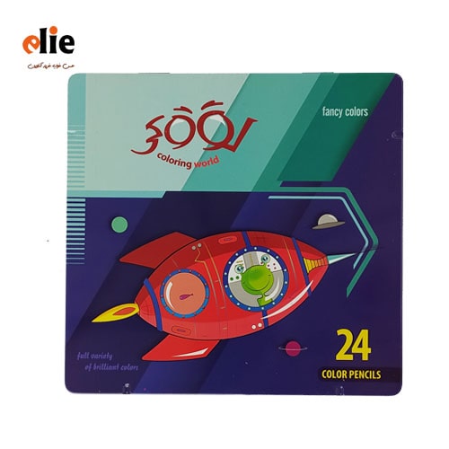 مداد رنگی 24 رنگ جعبه فلزی لوکی