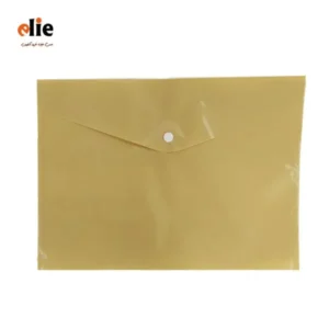 پوشه دکمه دار ساده رنگی کرم